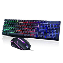 Load image into Gallery viewer, USB Wired PC Rainbow Keyboard Mouse