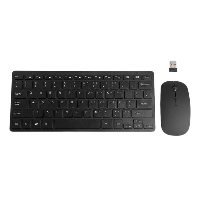 Wireless 2.4GHz Mini Keyboard Ultra-Thin Mouse Combo