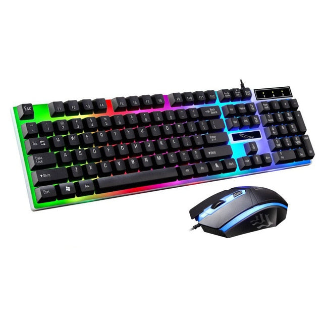 Keyboard Mouse Kit Colorful LED Back light